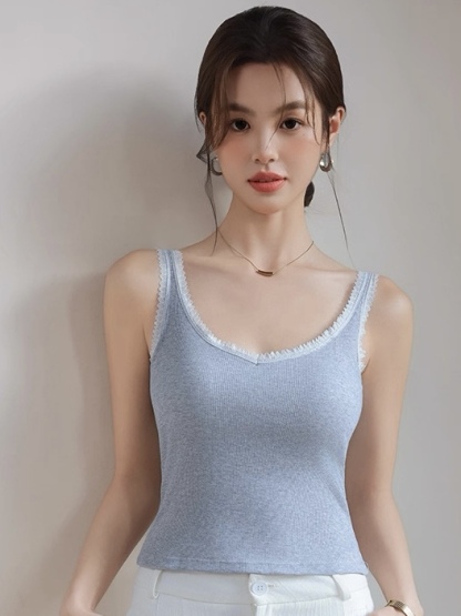 Leilani Lacey Trim Strappy Padded Top