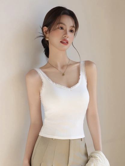 Leilani Lacey Trim Strappy Padded Top