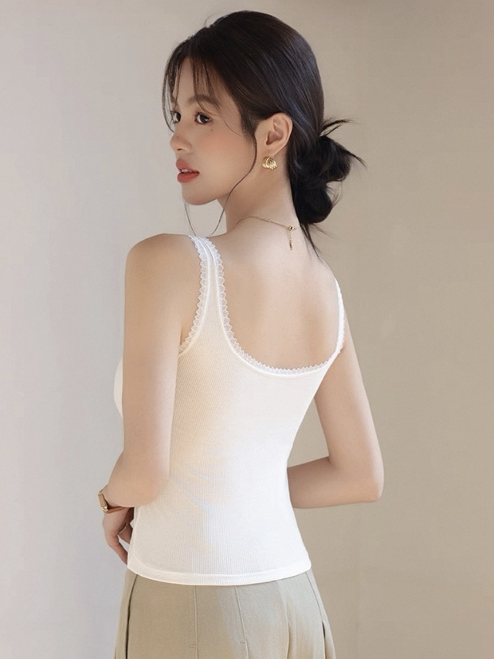 Leilani Lacey Trim Strappy Padded Top