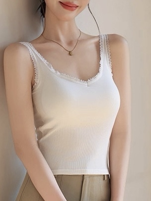 Leilani Lacey Trim Strappy Padded Top