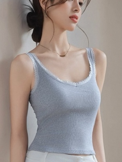 Leilani Lacey Trim Strappy Padded Top