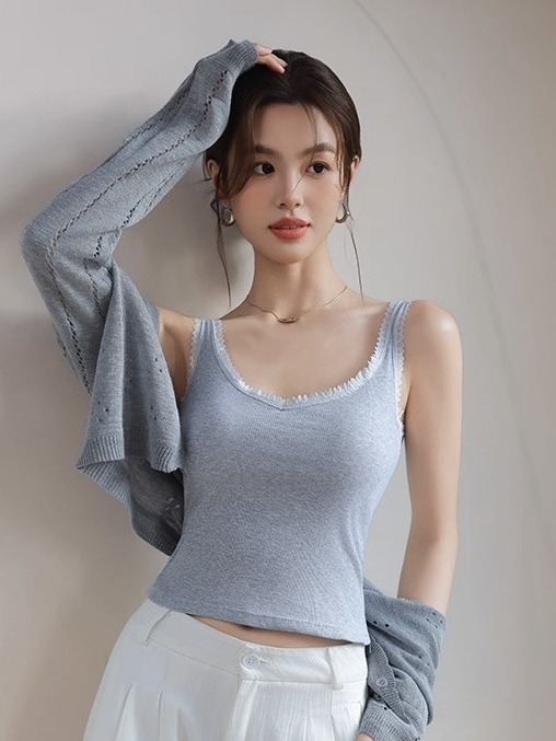 Leilani Lacey Trim Strappy Padded Top