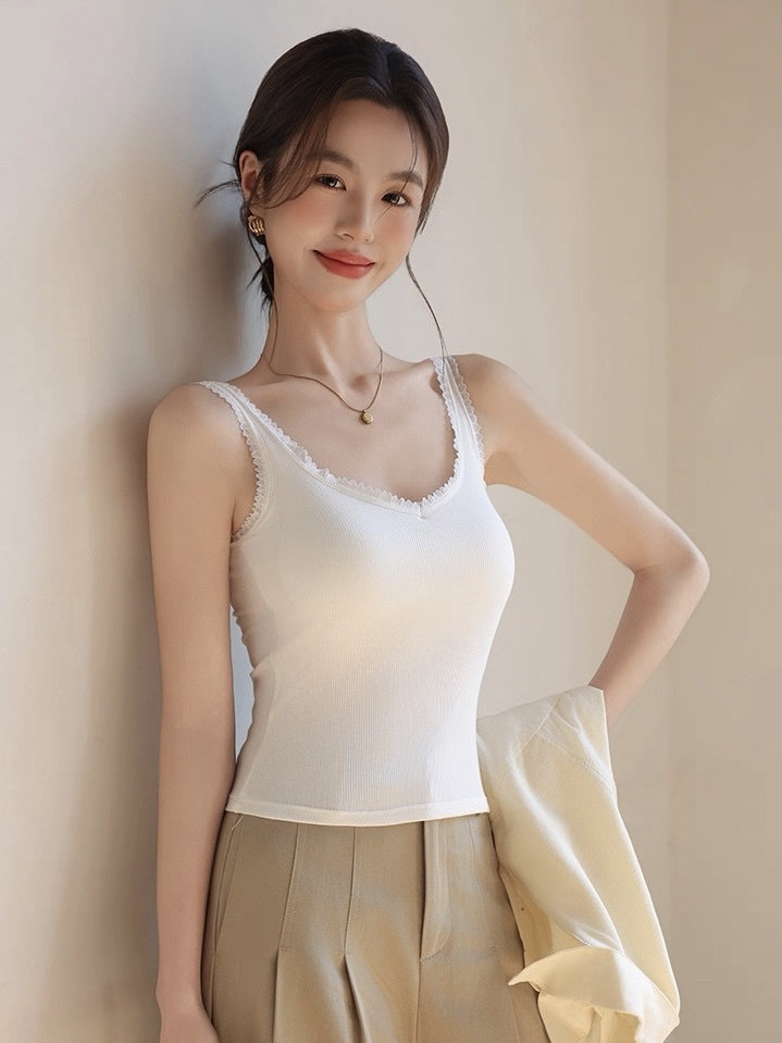 Leilani Lacey Trim Strappy Padded Top