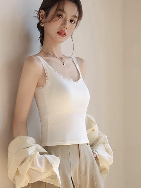 Leilani Lacey Trim Strappy Padded Top