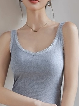 Leilani Lacey Trim Strappy Padded Top