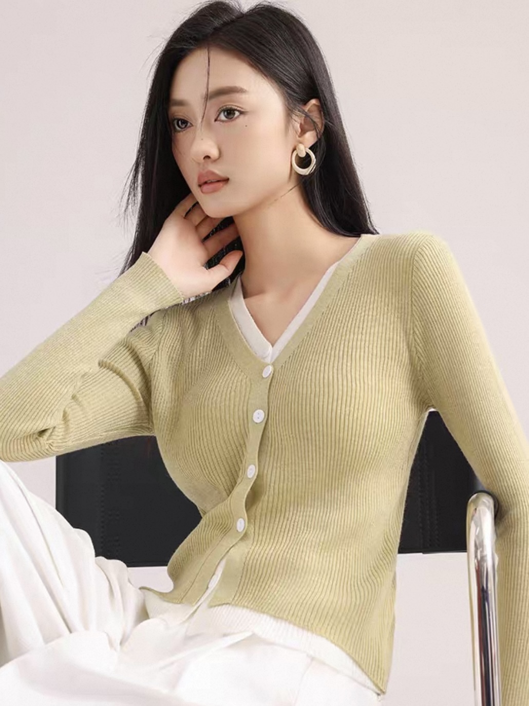 Lennon Fake Two Piece Cardigan