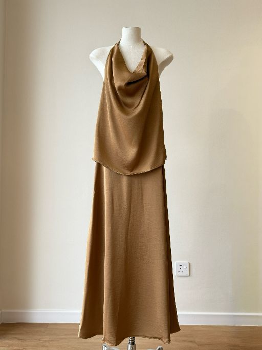 Laken Swing Collar Top & Skirt Set