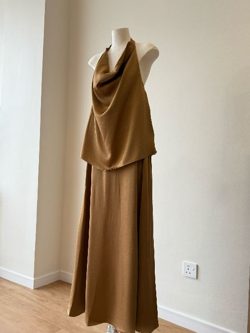 Laken Swing Collar Top & Skirt Set