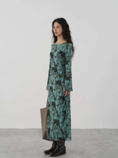 Kayce Water Dye Long Sleeve Dress
