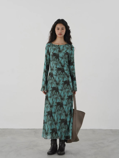 Kayce Water Dye Long Sleeve Dress