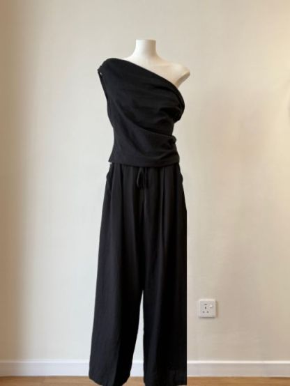Landon One Shoulder Top & Pants Set (POS)