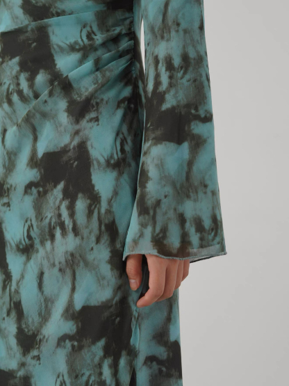 Kayce Water Dye Long Sleeve Dress