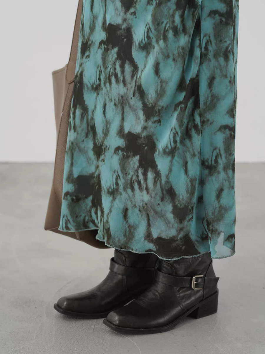 Kayce Water Dye Long Sleeve Dress