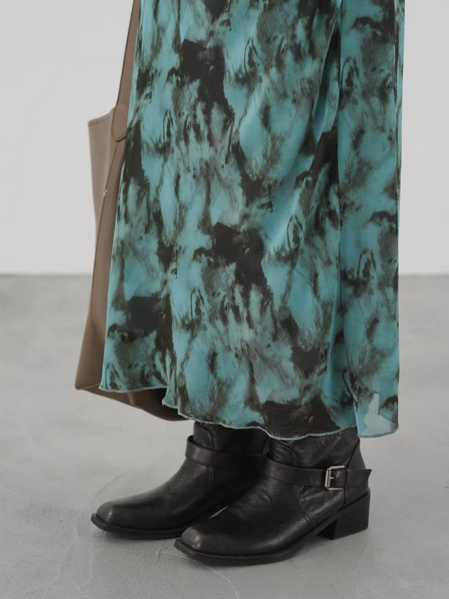 Kayce Water Dye Long Sleeve Dress