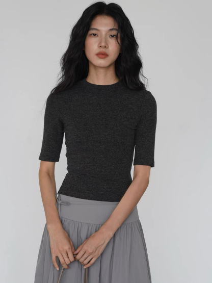Koda Crew Neck Mid Sleeve Knit Top