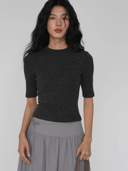 Koda Crew Neck Mid Sleeve Knit Top