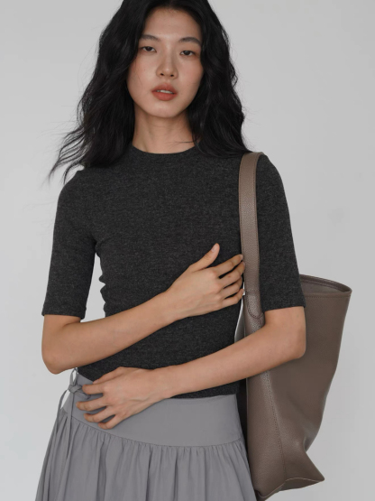 Koda Crew Neck Mid Sleeve Knit Top