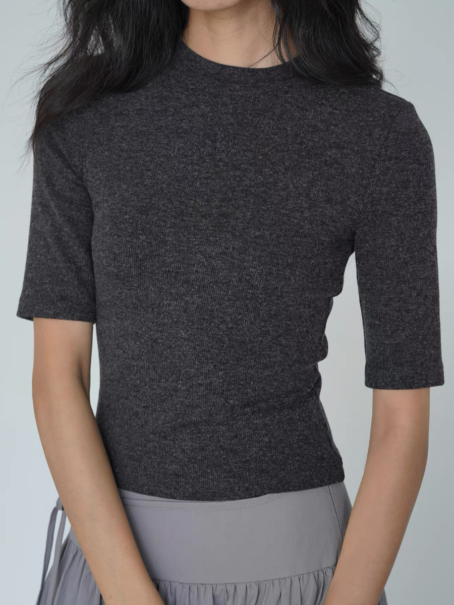 Koda Crew Neck Mid Sleeve Knit Top