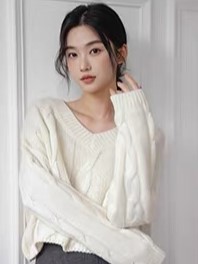 Lennon V-Neck Twisted Knit Sweater