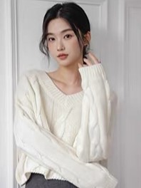 Lennon V-Neck Twisted Knit Sweater