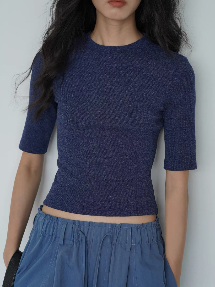 Koda Crew Neck Mid Sleeve Knit Top