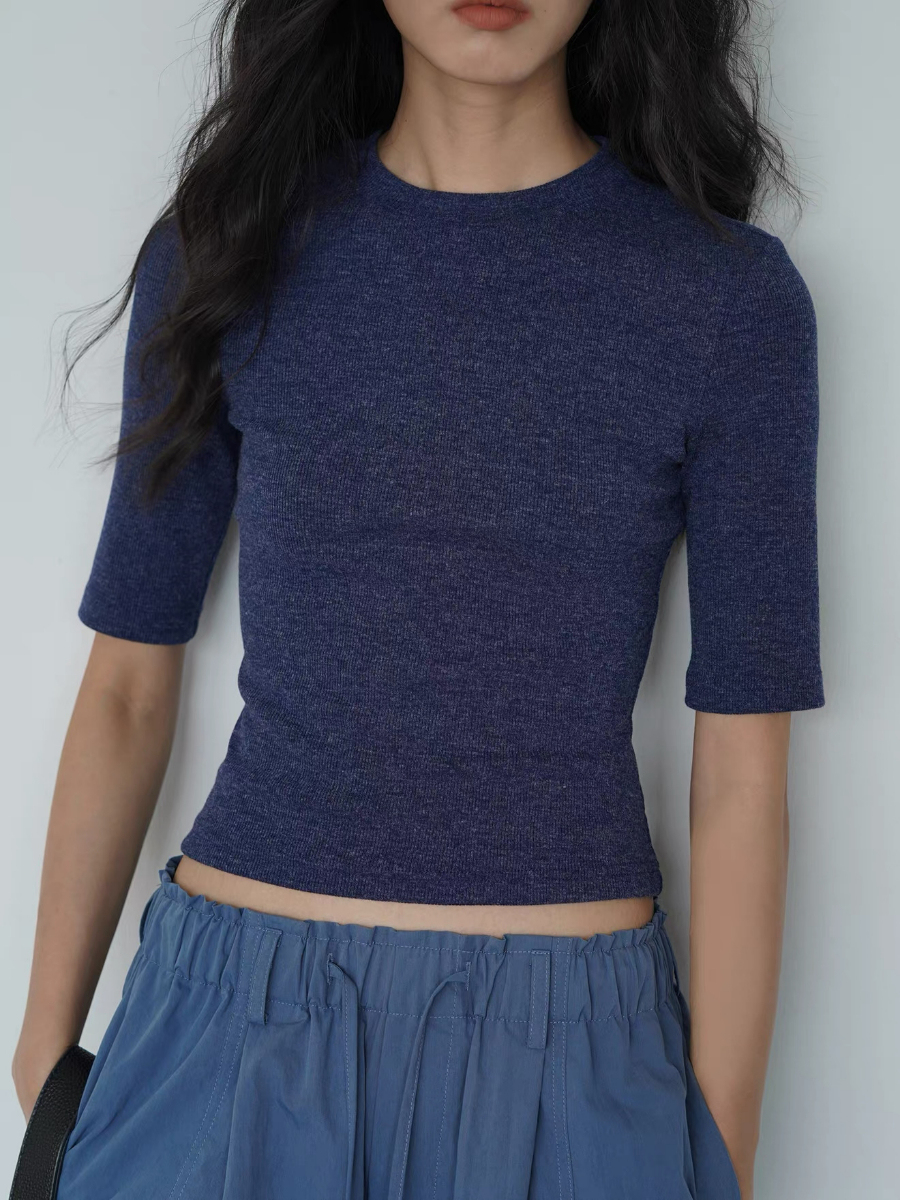 Koda Crew Neck Mid Sleeve Knit Top