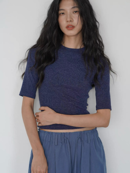 Koda Crew Neck Mid Sleeve Knit Top