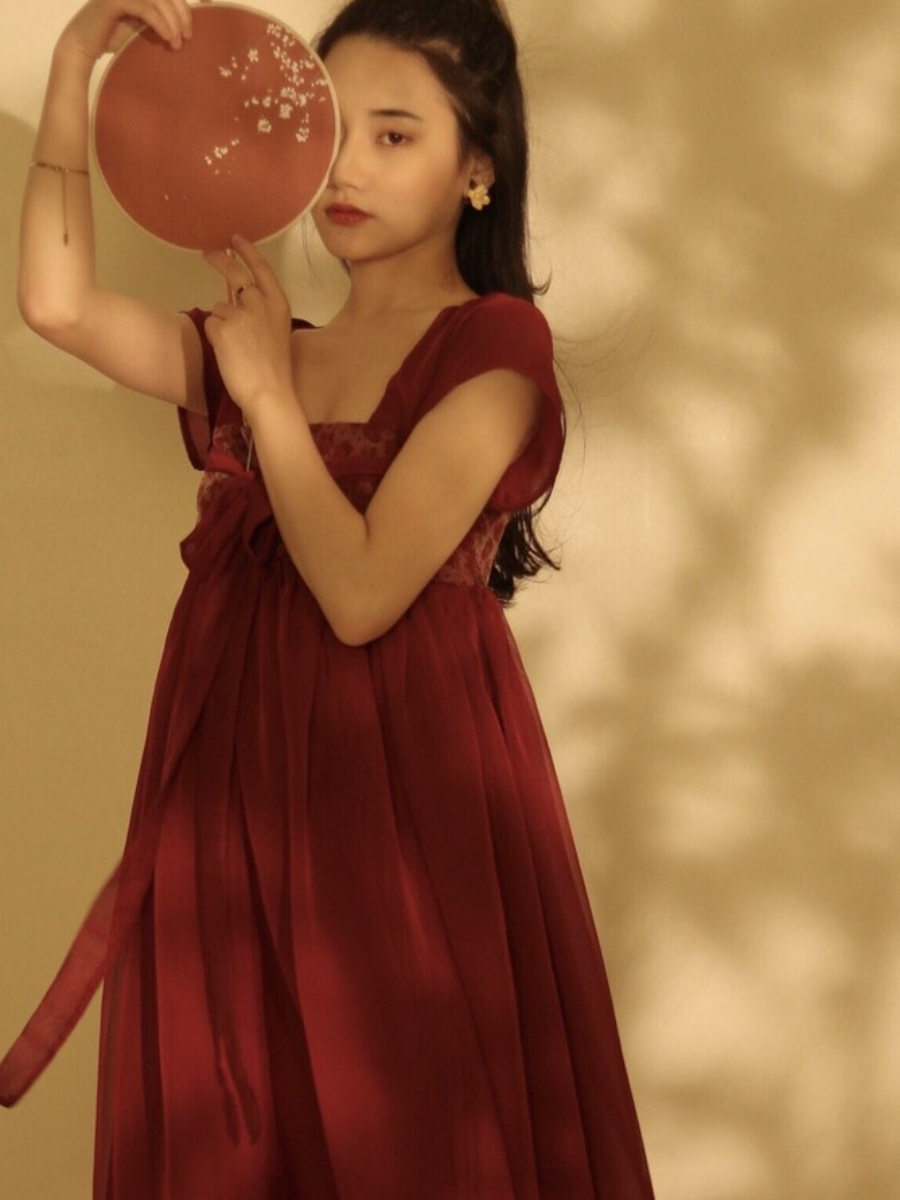 Pei Ying Chiffon Han Fu Dress (Rejected-M size)-The Black Bow-