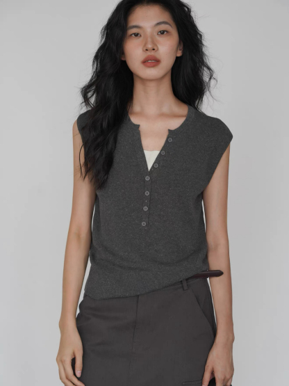 Kora Cleap Cap Sleeves Knit Top