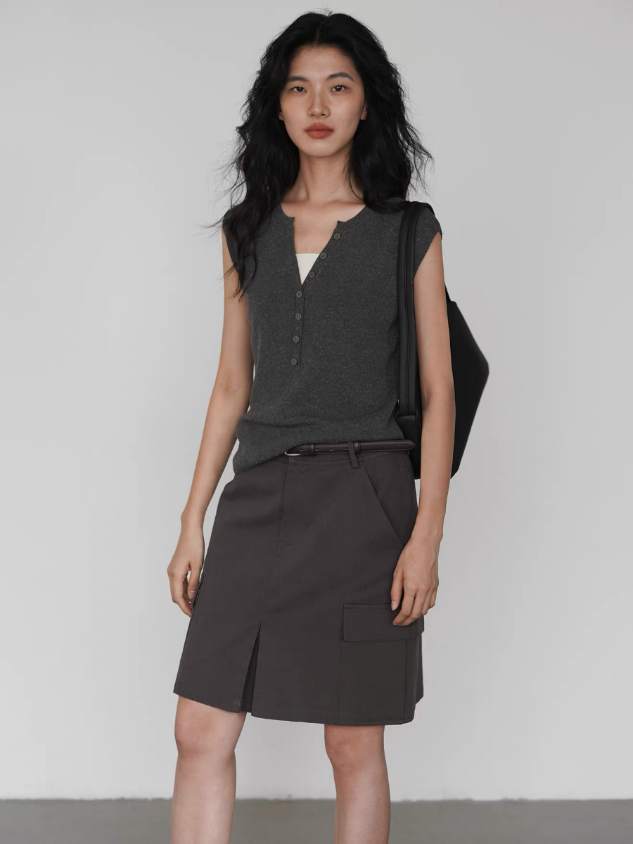 Kora Cleap Cap Sleeves Knit Top