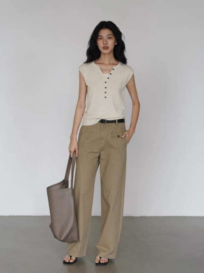 Kora Cleap Cap Sleeves Knit Top