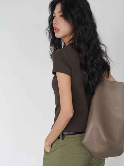 Kylian Notch Collar Tie Up Top