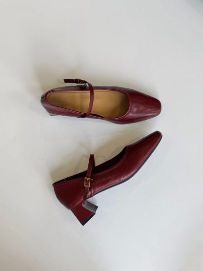 Merlot Mary Jane Heels