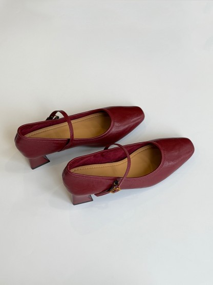 Merlot Mary Jane Heels