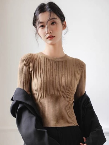 Lindt Round Neck Knit Top