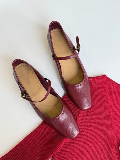 Merlot Mary Jane Heels