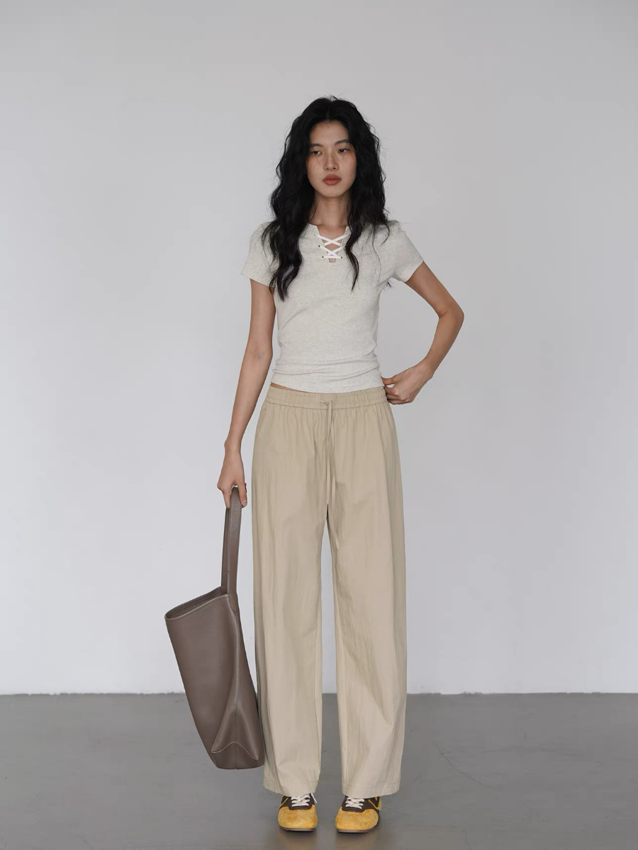 Kylian Notch Collar Tie Up Top