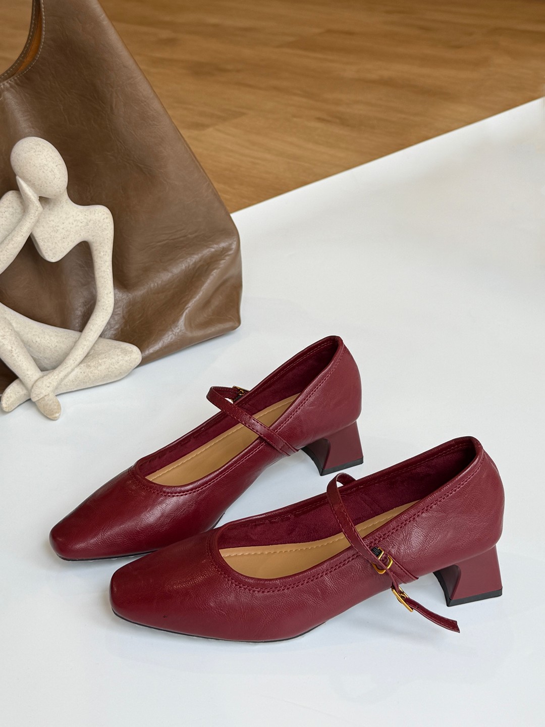 Merlot Mary Jane Heels