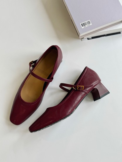 Merlot Mary Jane Heels