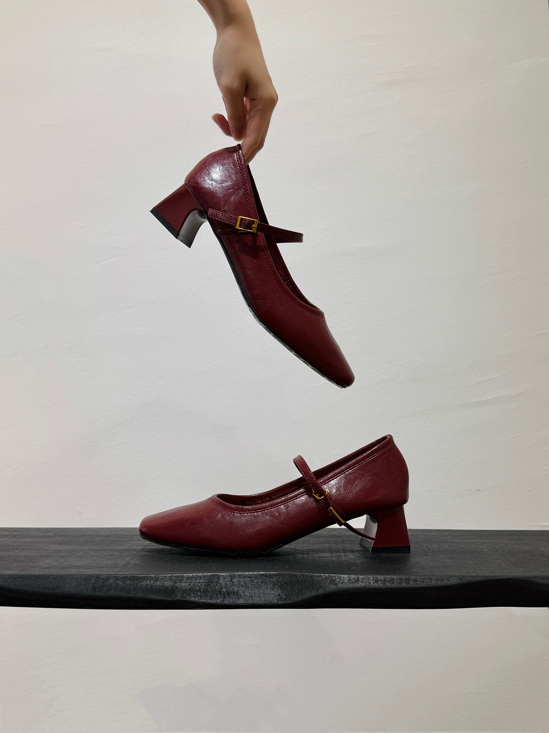 Merlot Mary Jane Heels