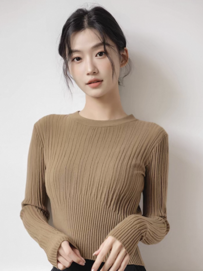 Lindt Round Neck Knit Top