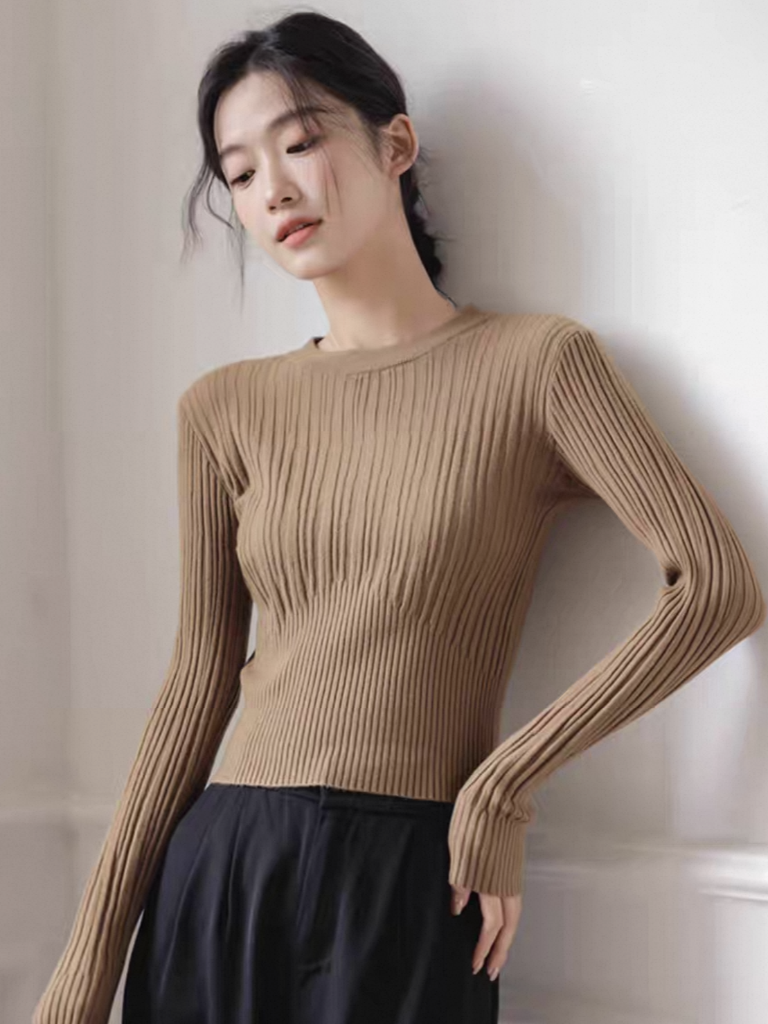 Lindt Round Neck Knit Top