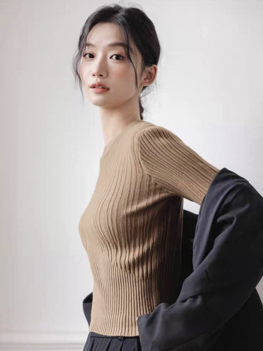 Lindt Round Neck Knit Top