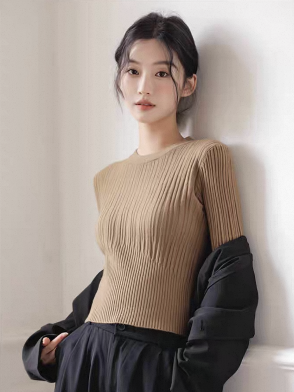 Lindt Round Neck Knit Top