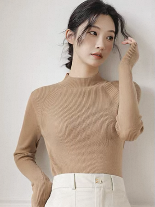 Lauren Mid Neck Knit Top