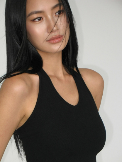 Mabel Halter Neck Knit Top-The Black Bow-