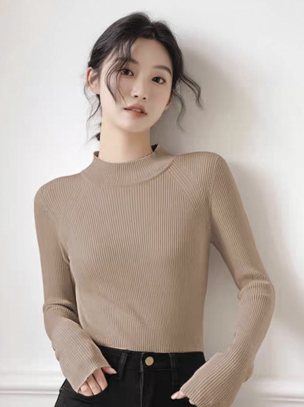 Lauren Mid Neck Knit Top