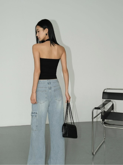 Mabel Halter Neck Knit Top-The Black Bow-