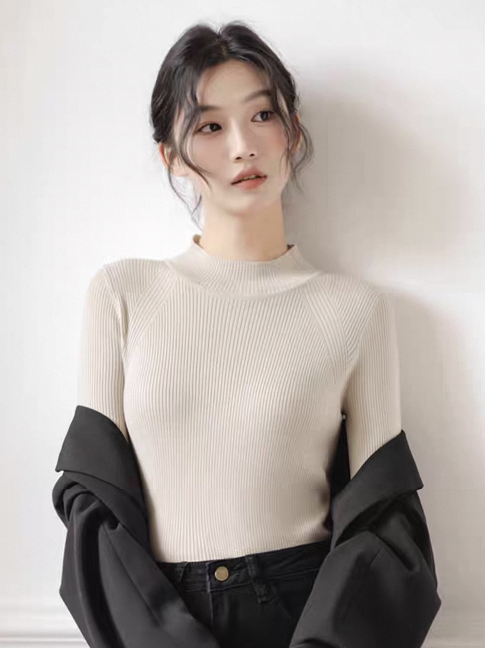 Lauren Mid Neck Knit Top