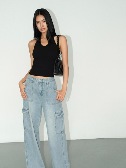 Mabel Halter Neck Knit Top-The Black Bow-